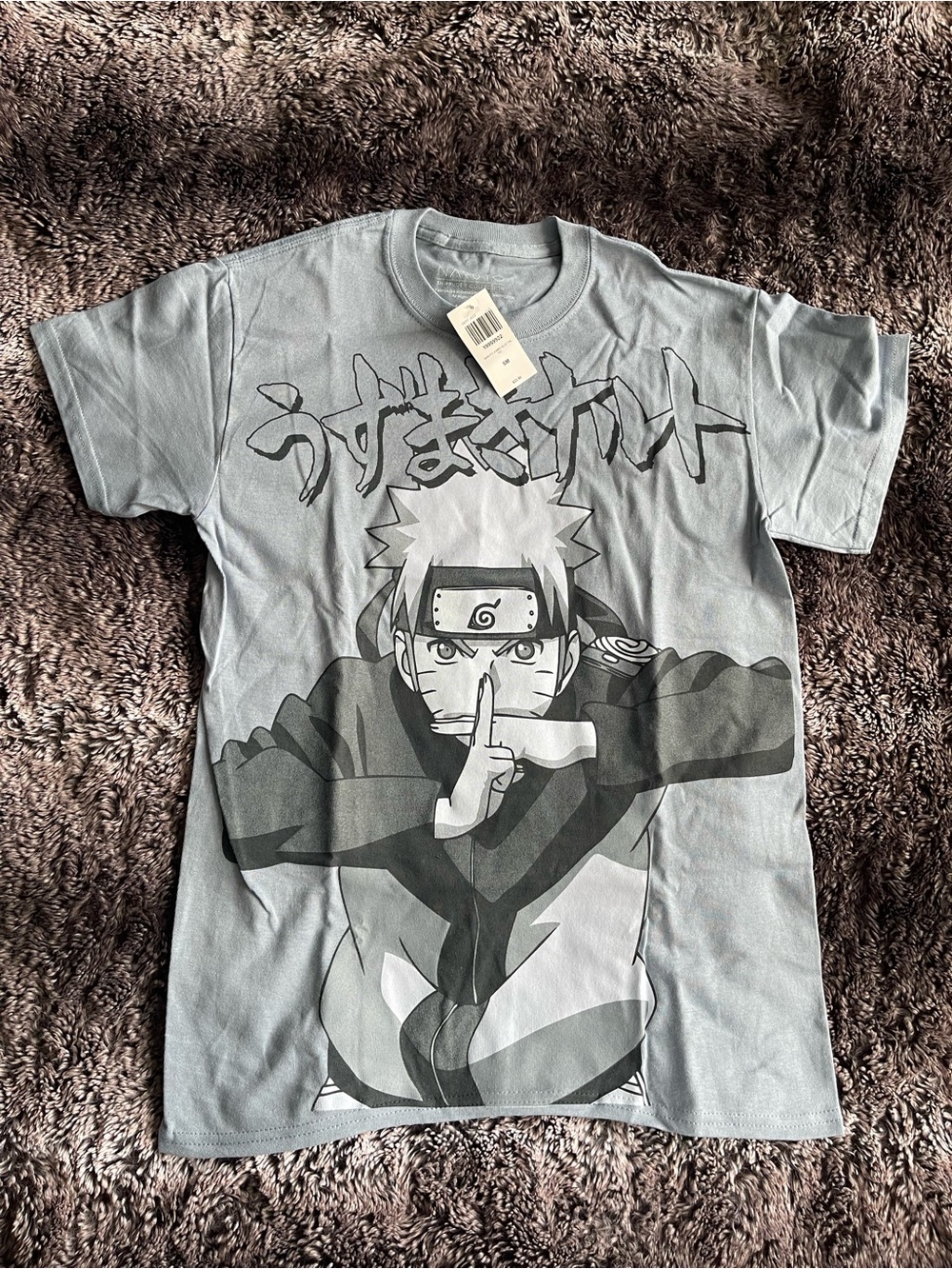 NWT NEW with tags Grey White Naruto Shippuden Collection Anime Small Manga Style